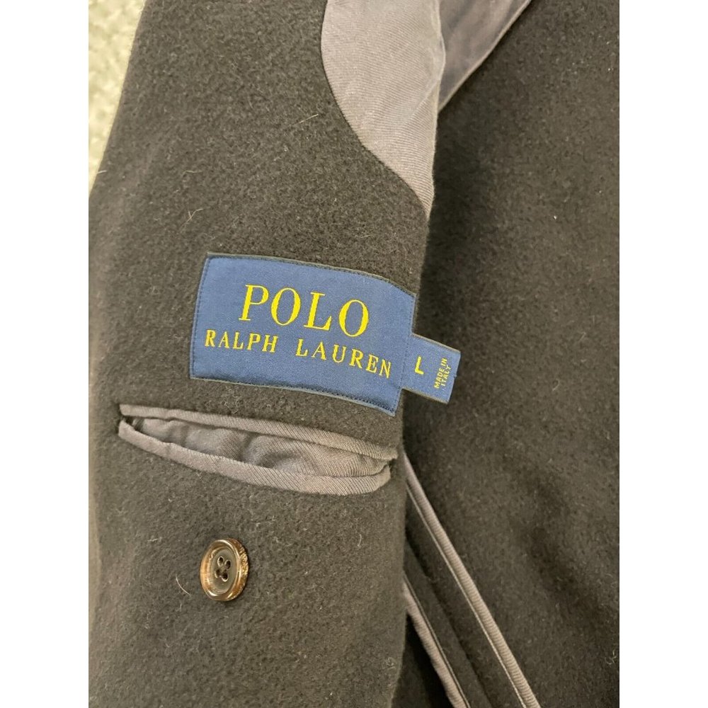 POLO RALPH LAUREN made in italy Velvet Collar Paddock City Coat Size L $969 - Picture 5 of 7
